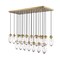 Z-Lite Arden Linear Chandelier, 23-Light, 18 In.W x 54 In.L x 12 In.H, Rubbed Brass/Clear 651P-23L-RB - alternate 6